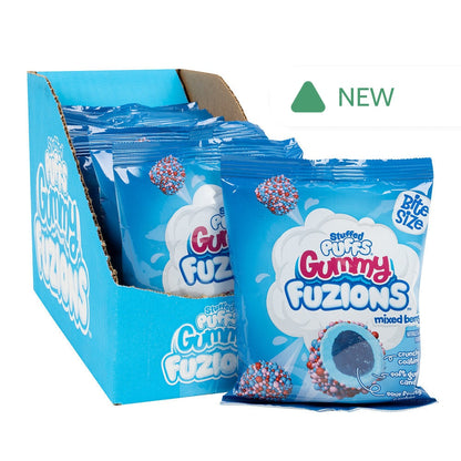 Wholesale Stuffed Puff Mixed Berry Gummy Fuzions 4.23 Oz Peg Bag- Bulk