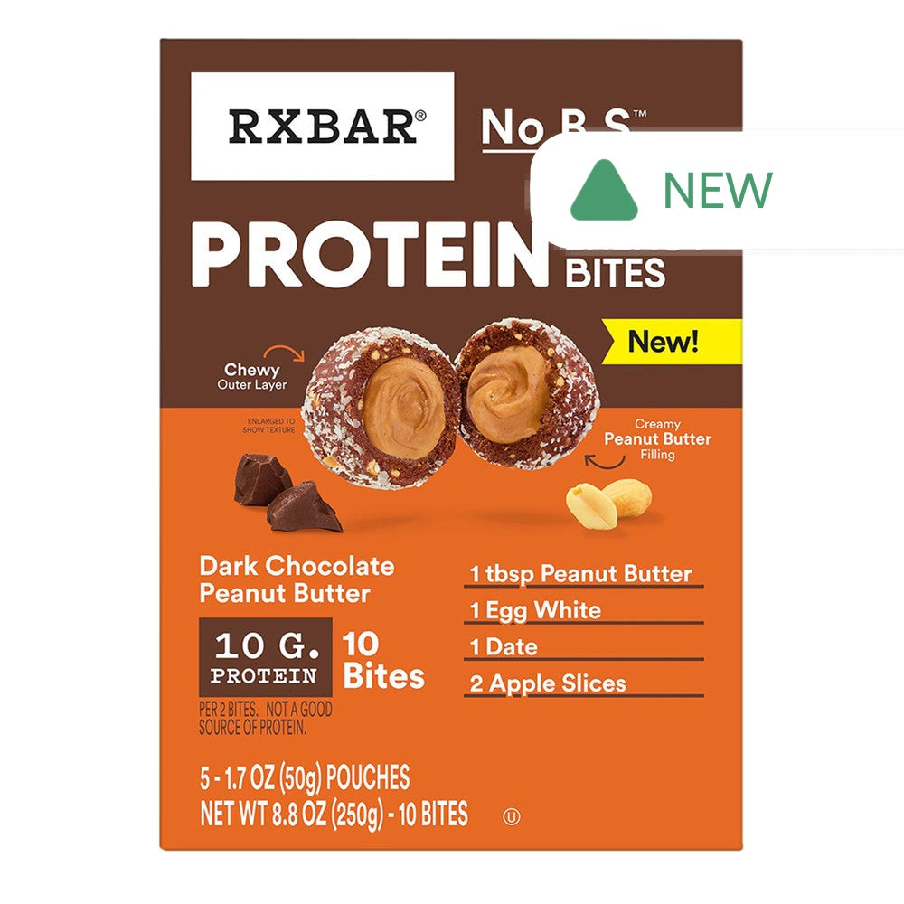 Wholesale Rx Bar - Protein Bites Peanut Butter Dark Choc(5Ct) - 8.8Oz- Bulk