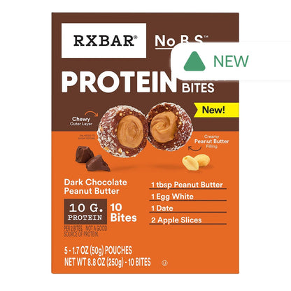 Wholesale Rx Bar - Protein Bites Peanut Butter Dark Choc(5Ct) - 8.8Oz- Bulk