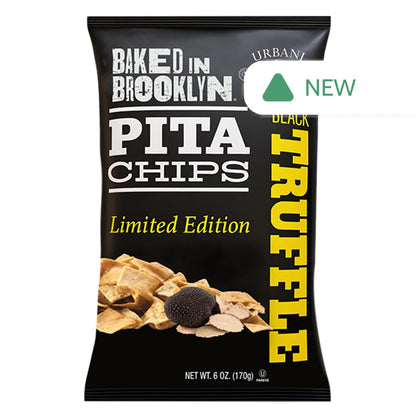 Wholesale Baked In Brookyln - Pita Chips - Black Trufle - 6Oz- Bulk