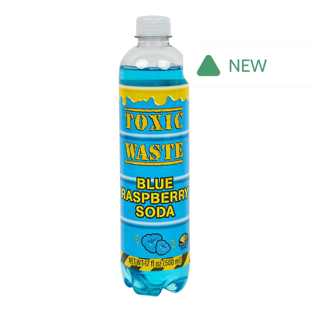 Wholesale Toxic Waste Blue Raspberry Soda 17 Oz Bottle- Bulk