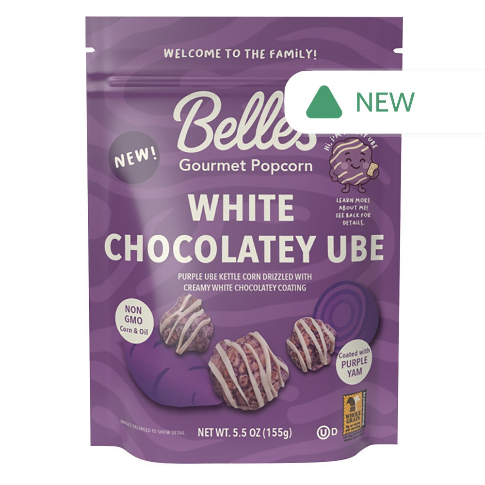 Wholesale Belle'S - White Chocolatey Ube Popcorn - 5.5Oz- Bulk