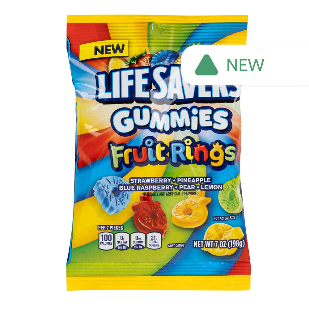 Wholesale Lifesavers Gummies Fruit Rings 7 Oz Peg Bag- Bulk