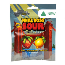 Wholesale Final Boss Sour Level 1 Sour Strawberry Lemonade 3.5 Oz Peg Bag- Bulk