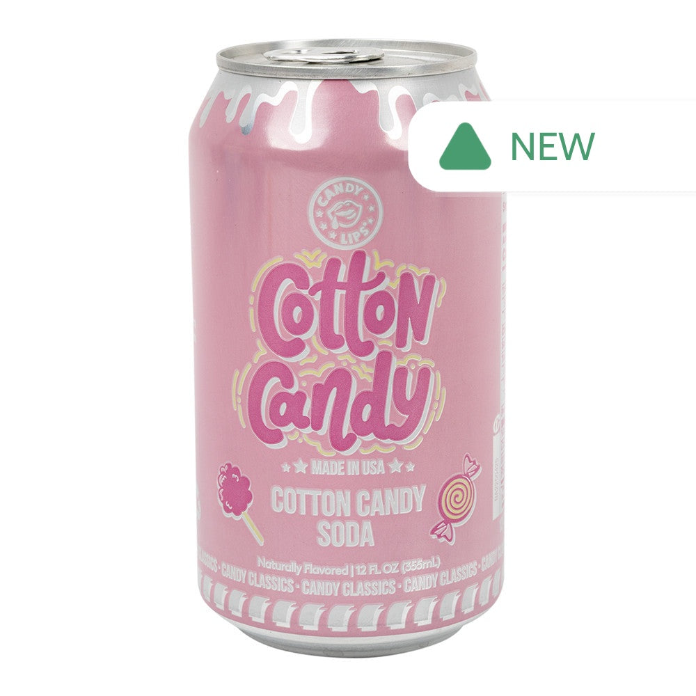 Wholesale Candy Lips Cotton Candy Soda 12 Oz Can- Bulk