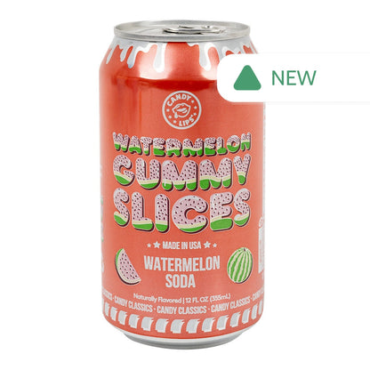 Wholesale Candy Lips Watermelon Gummy Slices Watermelon Soda 12 Oz Can- Bulk
