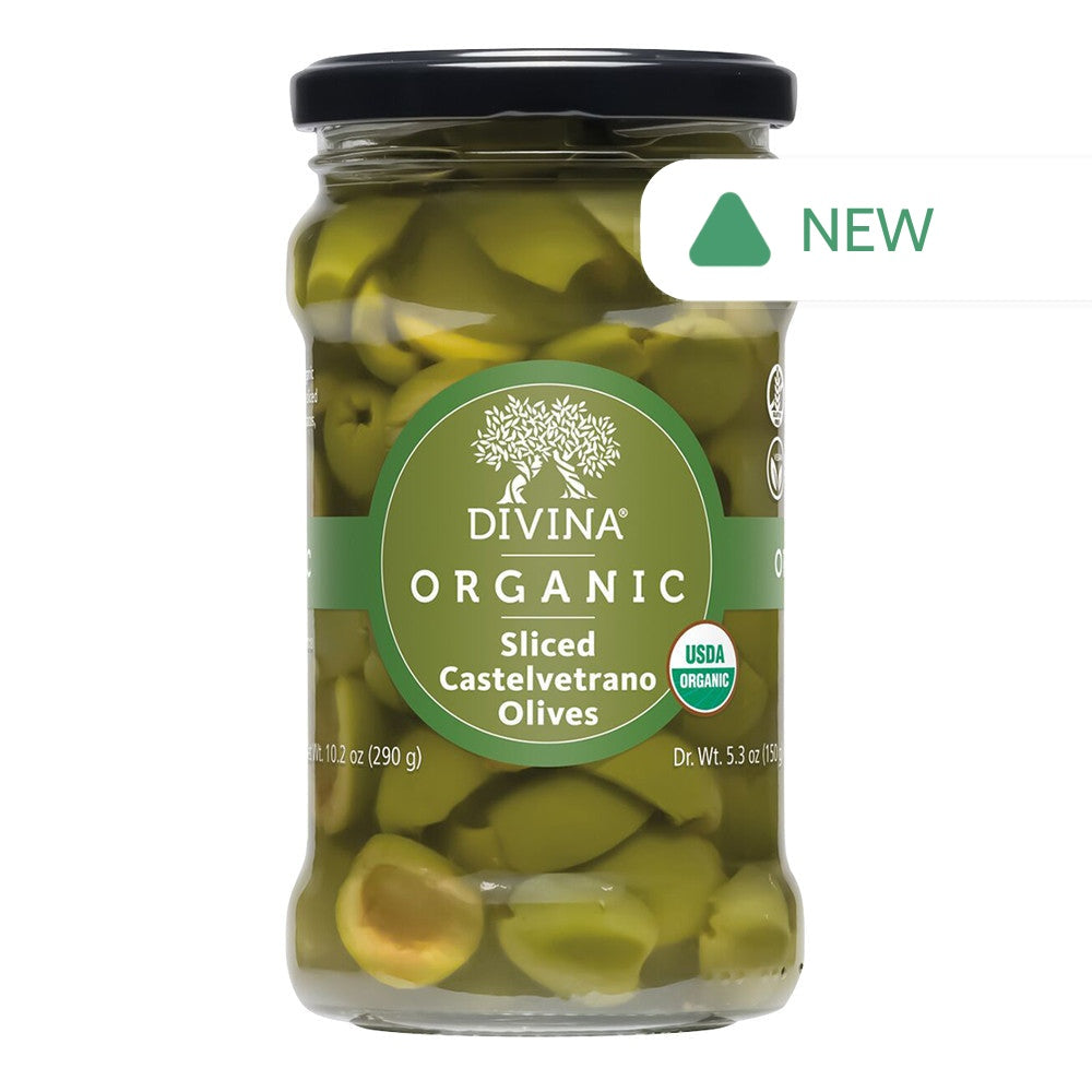 Wholesale Divina - Organic Sliced Castelve Olives - 5.3Oz- Bulk