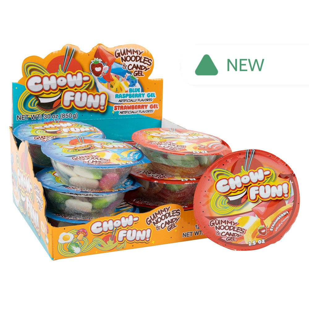 Wholesale Chow-Fun! Gummy Noodles & Candy Gel 2.5 Oz Bowl- Bulk