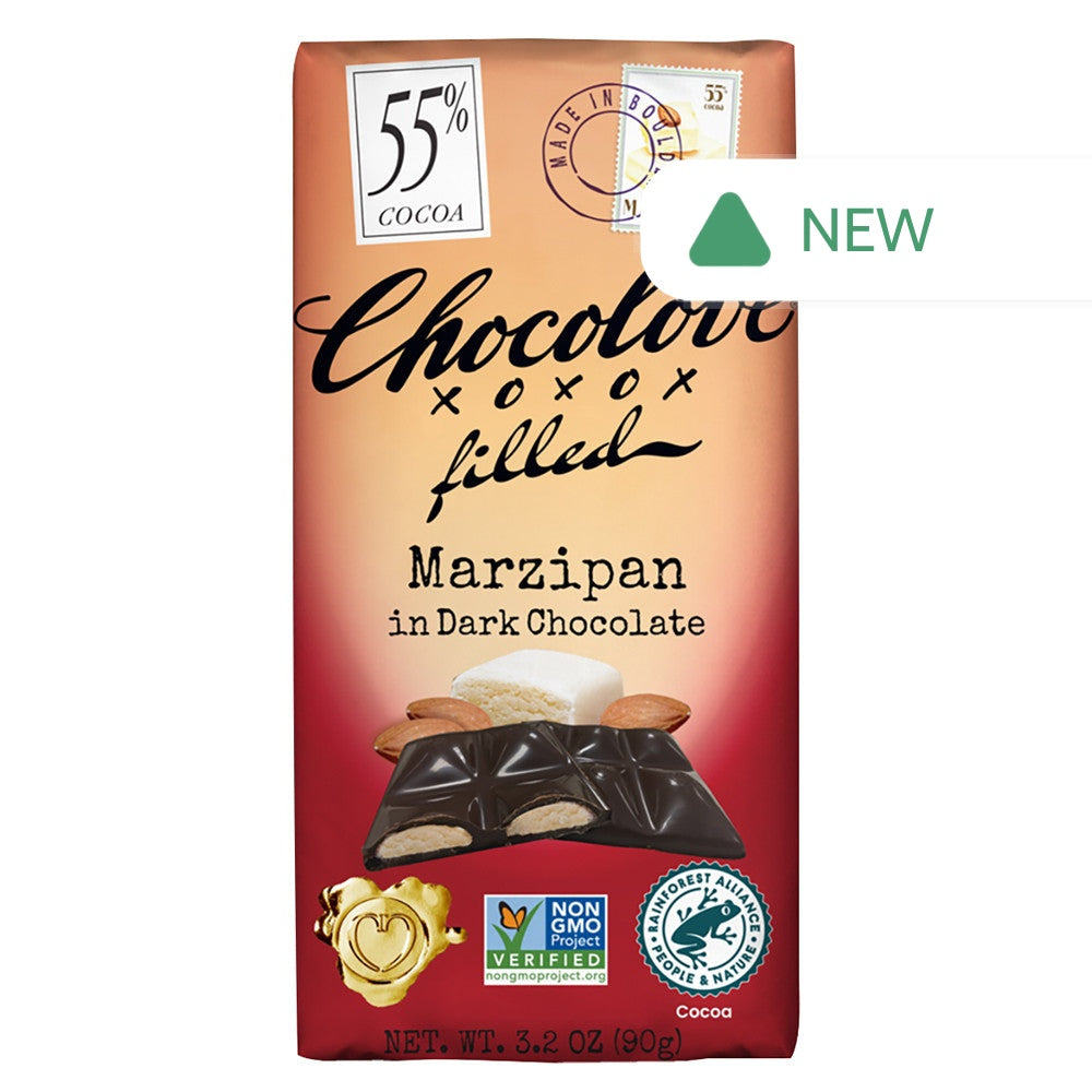 Wholesale Chocolove - Bar - Marzipan Dark Chocolate - 3.2Oz- Bulk