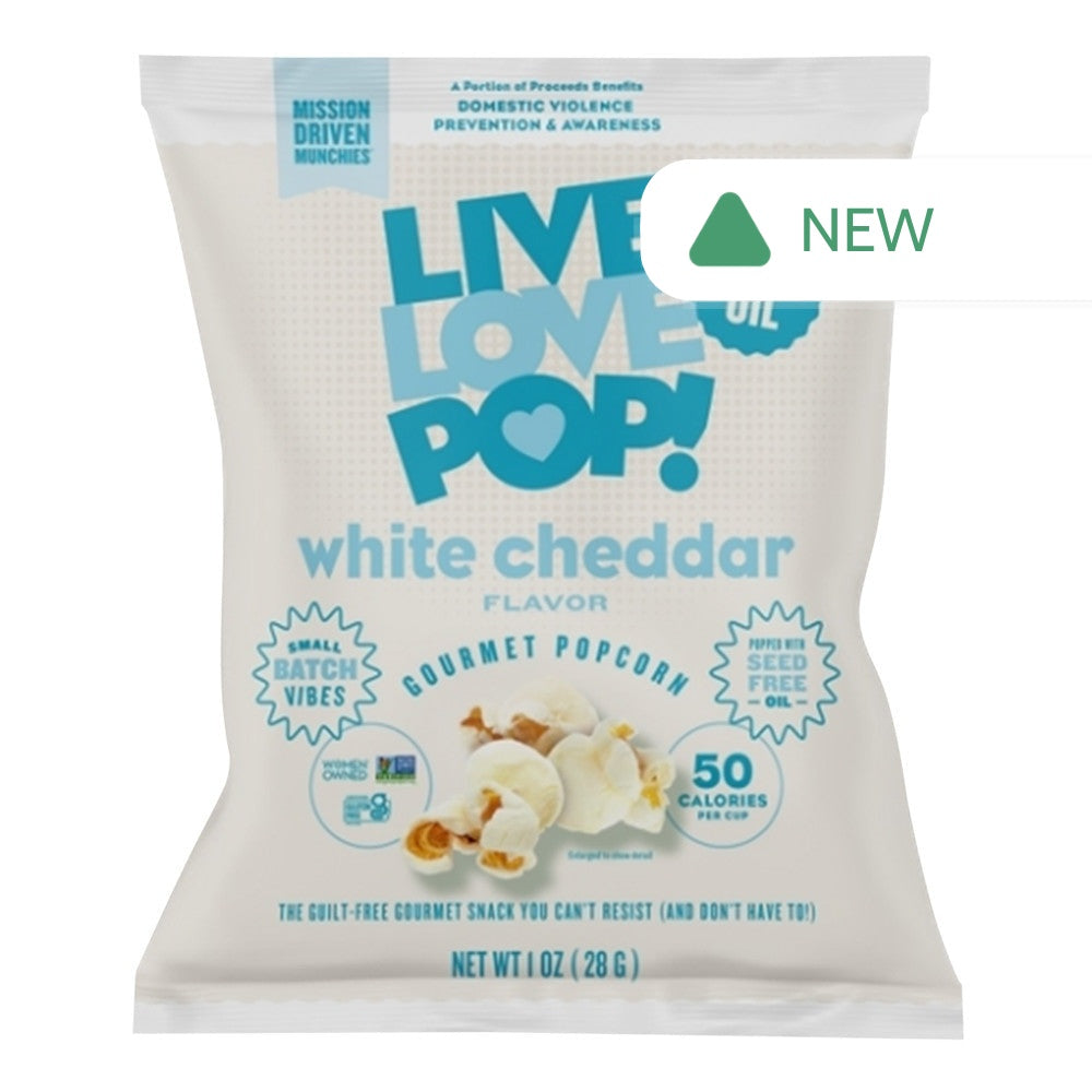 Wholesale Live Love Pop White Cheddar Popcorn 1 Oz- Bulk