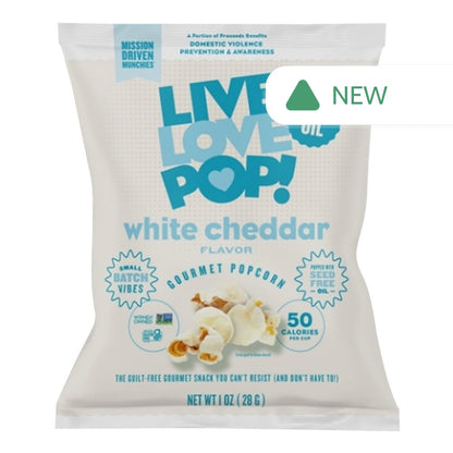 Wholesale Live Love Pop White Cheddar Popcorn 1 Oz- Bulk