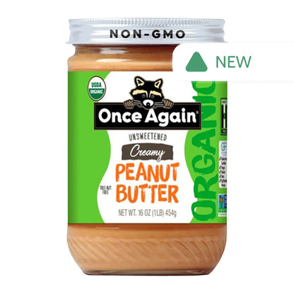 Wholesale Once Again - Org Creamy Peanut Butter Salted Unsweet - 16Oz- Bulk