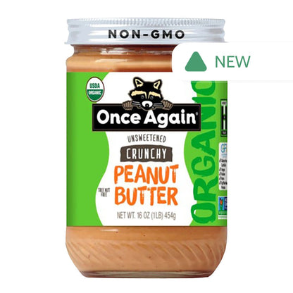Wholesale Once Again - Org Crunchy Peanut Butter Salted Unsweet - 16Oz- Bulk