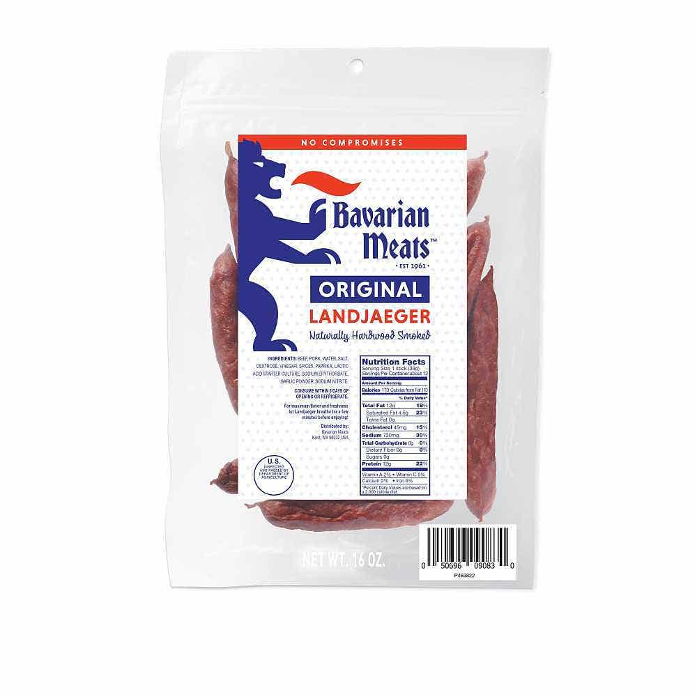 Wholesale Bavarian Meats Original Landjaeger 16 Oz- Bulk