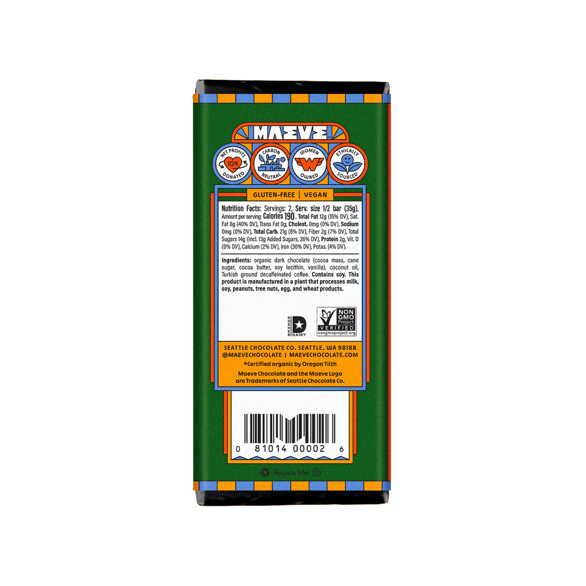 Wholesale Maeve Pike Place Espresso Truff Bar- Bulk