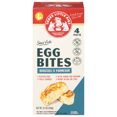 Wholesale Les Trois Egg Bite 4-Pk Brocc/Parm- Bulk