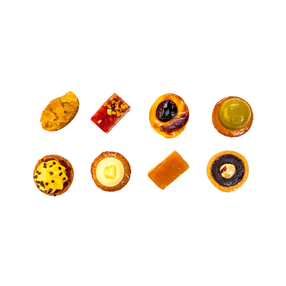 Wholesale White Toque Case Petit Fours Traditional Collection- Bulk