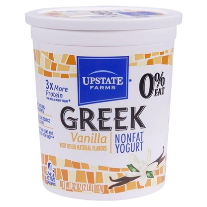 Wholesale Upstate Farms Each Nonfat Vanilla Greek Yogurt- Bulk