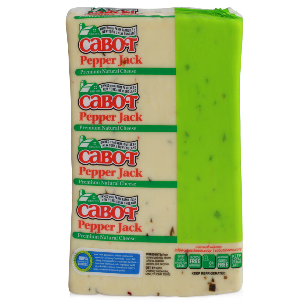 Wholesale Cabot Case Printed Pepperjack Cheese- Bulk