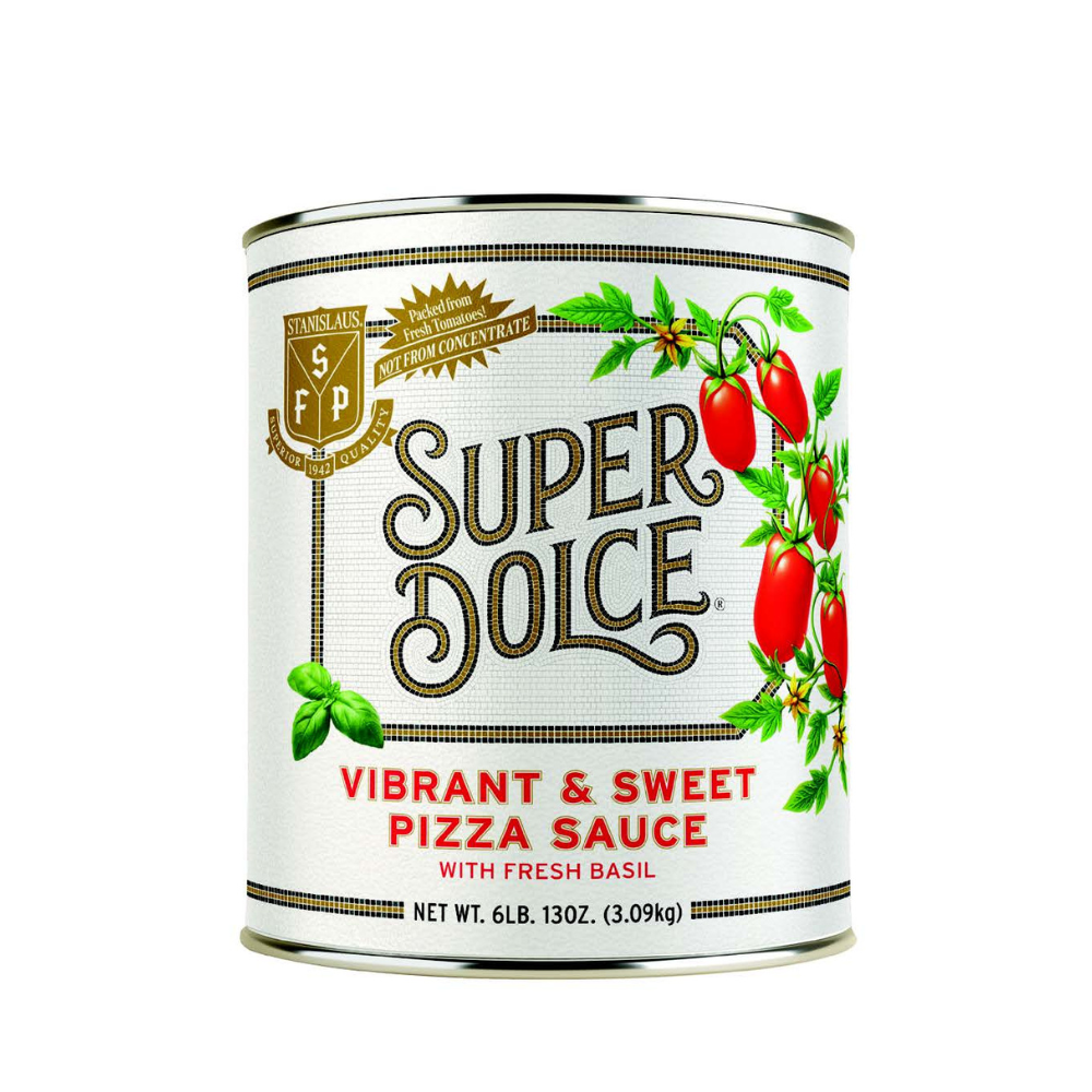 Wholesale Super Dolce Case Vibrant & Sweet Pizza Sauce With Basil- Bulk