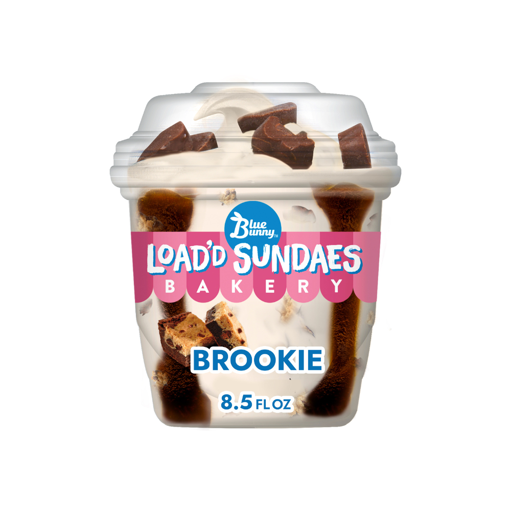 Wholesale Blue Bunny Brookie Bakery Loaded Sundae | 8.5 oz cup- Bulk