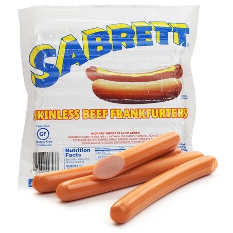 Wholesale Sabrett Each * Skinless All Beef Hot Dogs 743 8:1- Bulk