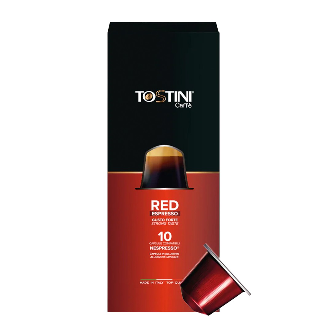 Wholesale Tostini Caffe Case Red Espresso Display- Bulk
