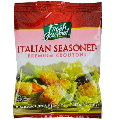 Wholesale Fresh Gourmet Case Italian Seasoned Croutons Packet- Bulk