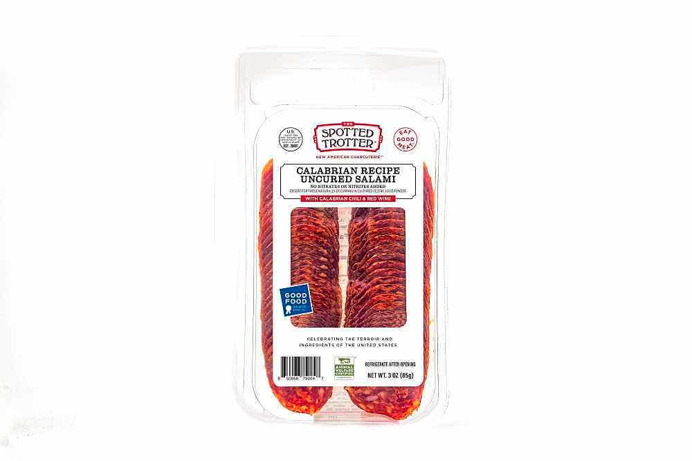 Wholesale Spotted Trotter Calabrian Recipe Salami Uncured Sliced 3 Oz- Bulk