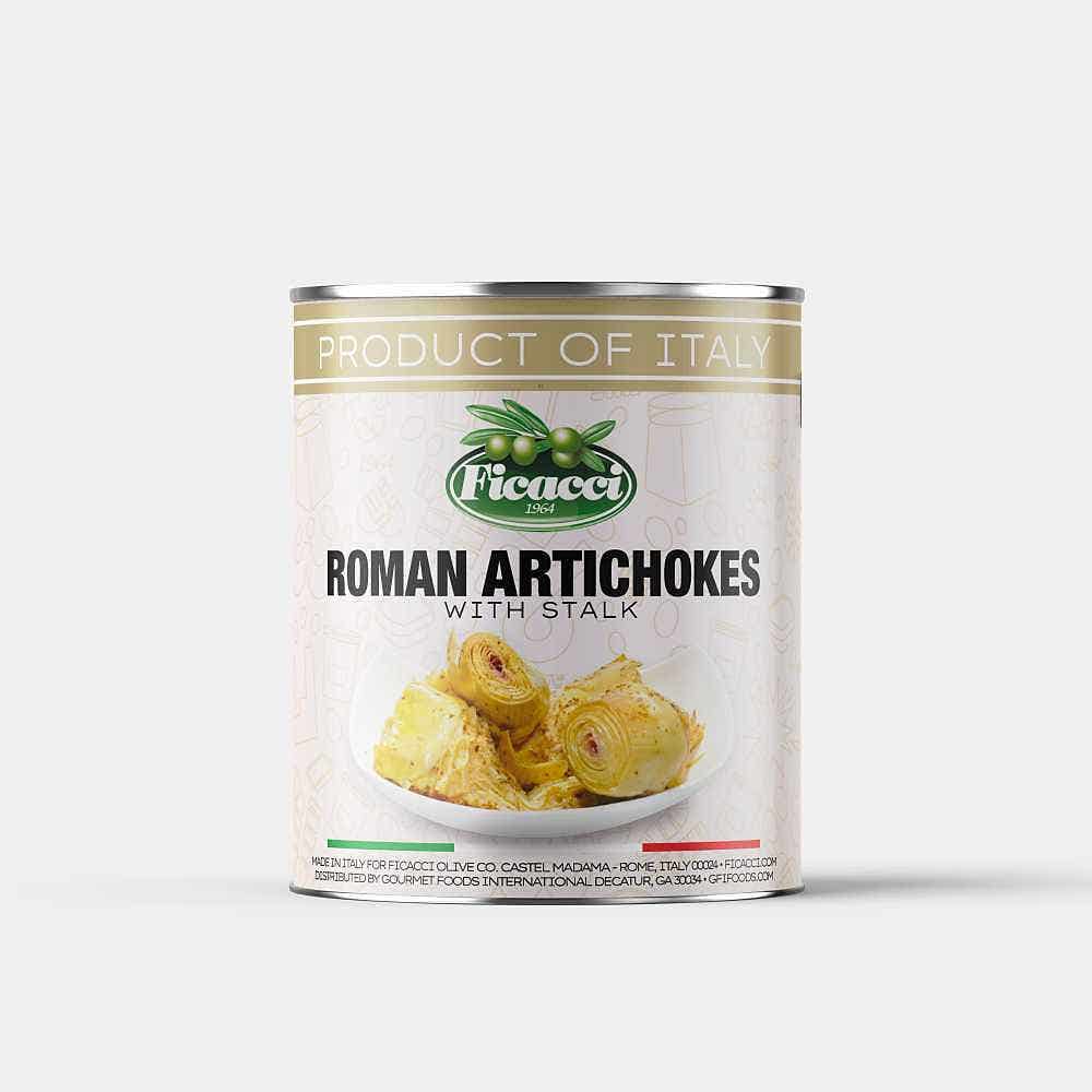 Wholesale Ficacci Roman Artichokes With Stalk 5.4 Lb- Bulk