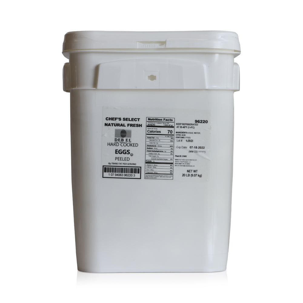 Wholesale Deb-El Case Hard Boiled & Peeled Eggs 20Lb- Bulk