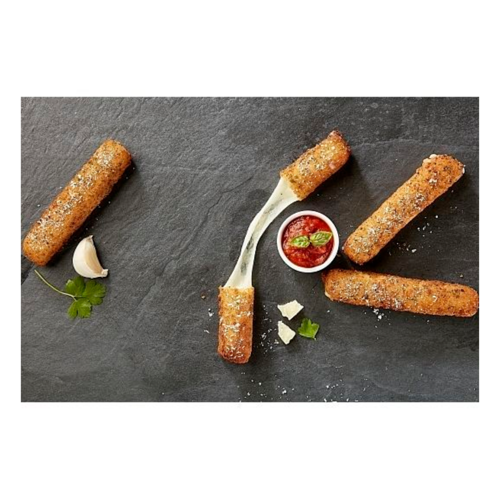 Wholesale Big Mozz Case Mozzarella Stick Coated With Garlic & Romano- Bulk
