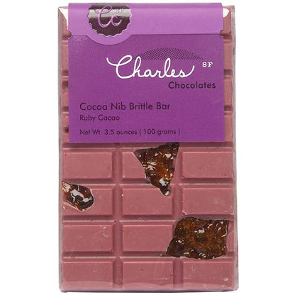 Wholesale Cc Ruby Cocoa Nib Brittle Bar- Bulk
