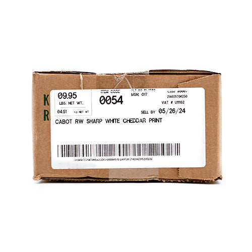 Wholesale Cabot Creamery Sharp White Cheddar Cheese 10lb- Bulk