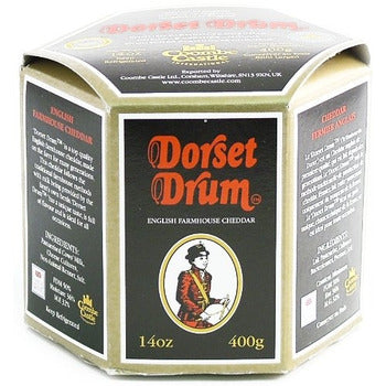 Wholesale Coombe Castle Dorset Drum English Farmhouse Cheddar Cheese 14oz- Bulk