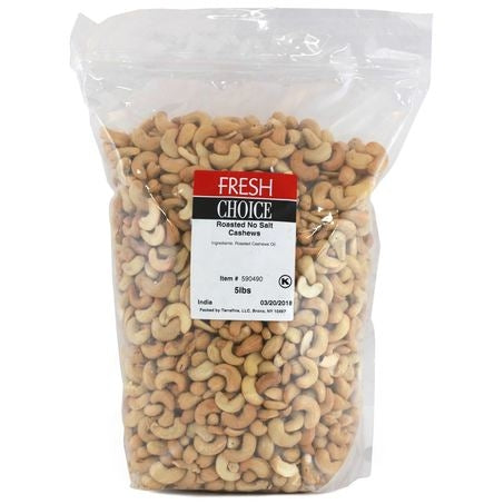 Wholesale Fresh Choice Case Roasted Unsalted Cashew- Bulk