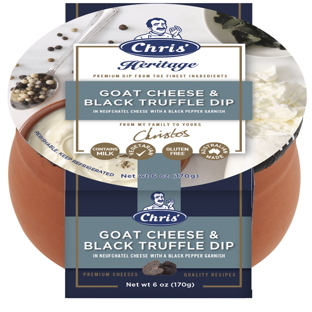 Wholesale Heritage Cheese Black Truffle Dip- Bulk