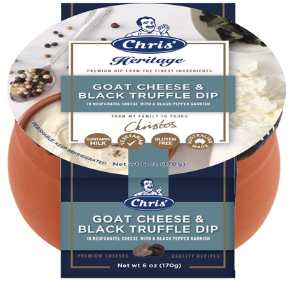 Wholesale Heritage Cheese Black Truffle Dip- Bulk