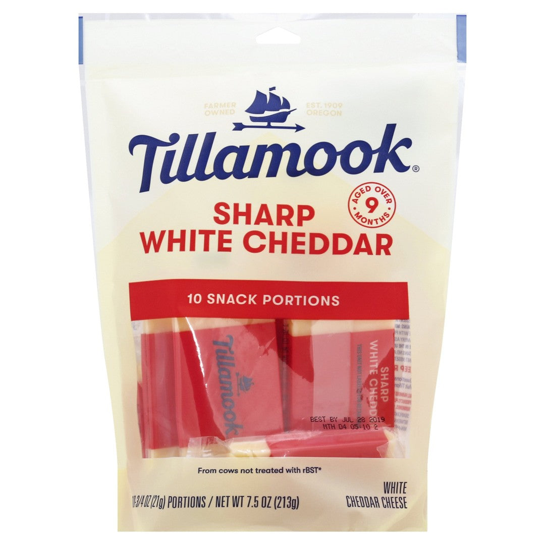 Wholesale Tillamoo Sharp White Cheddar Portio- Bulk