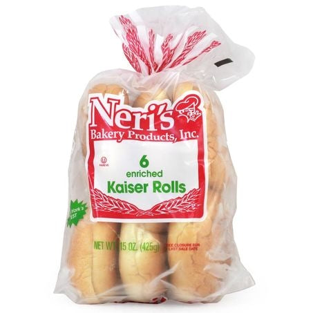 Wholesale Neri Each 5 Inch Sliced Plain Kaiser Roll- Bulk