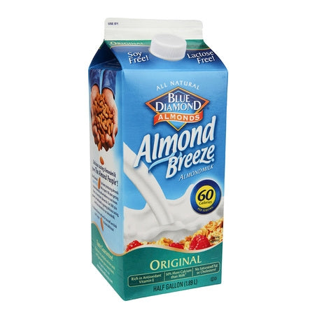 Wholesale Almond Breeze Case Original Almond Milk 1/2 Gallon- Bulk