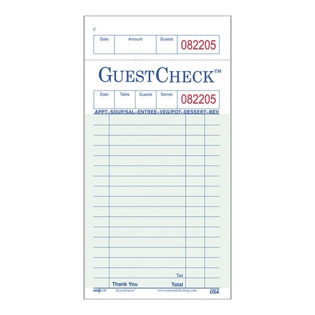 Wholesale Ncco Case 16 Line Single Pad Guest Check- Bulk
