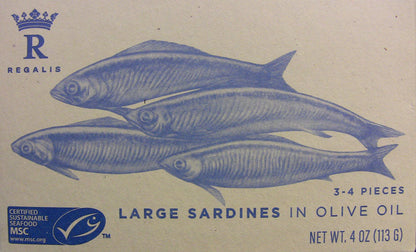 Wholesale Regalis Large Sardines 113G- Bulk