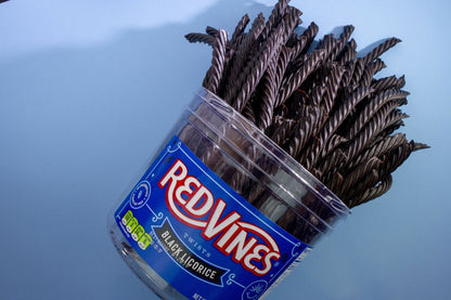 Wholesale Red Vines Chewy Black Licorice Twists 3.5lb Jar- Bulk