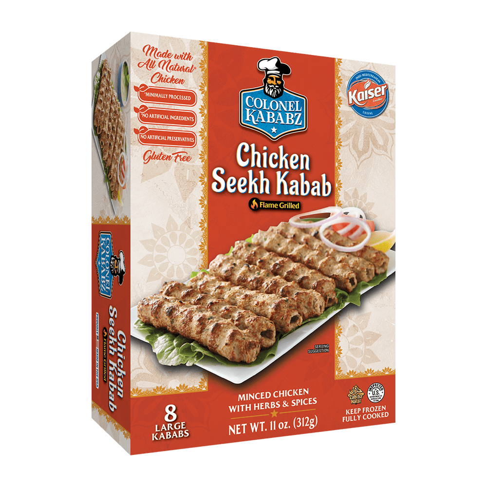 Wholesale Colonel Kababz Chicken Seekh Kabab 312g- Bulk