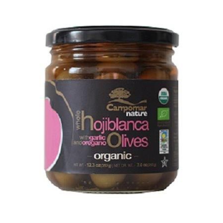 Wholesale Campomar Nature Organic Hojiblanca Olives / Garlic & Oregano (KOSHER) ()- Bulk