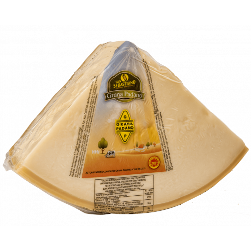 Wholesale Italian 16-18 Month Grana Padano Cheese 1/4 Wheel 20lb- Bulk
