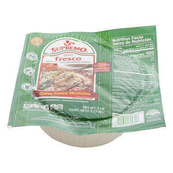 Wholesale VV Supremo Queso Fresco Cheese 5lb- Bulk