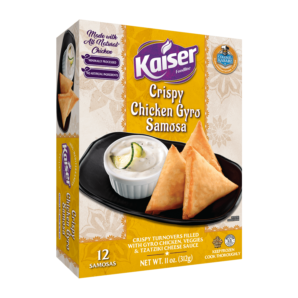 Wholesale Colonel Kababz Crispy Chicken Gyro Samosa 312g- Bulk