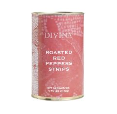 Wholesale Divina Roasted Red Pepper Strips 5.75 Lb- Bulk